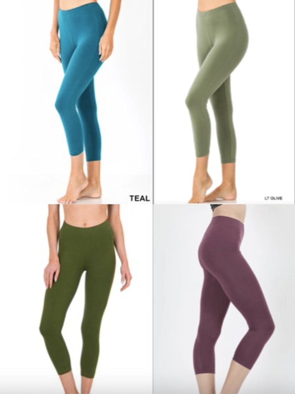 NEW Women's Cotton Capri Leggings- Ash Grey- Size Small